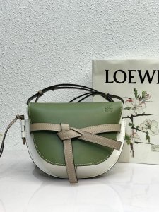 LOEWE CROSSBODY BAG green and White Patchwork LOEWE CROSSBODY BAG green and White Patchwork