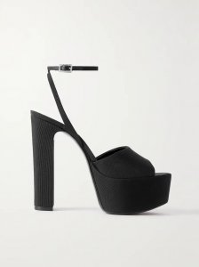 Jodie crystal-embellished grosgrain platform sandals Jodie crystal-embellished grosgrain platform sandals