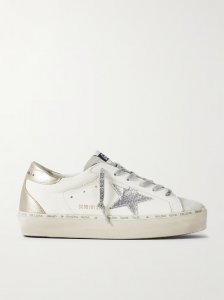 Hi Star distressed suede- and snake-effect-trimmed leather sneakers Hi Star distressed suede- and snake-effect-trimmed leather sneakers