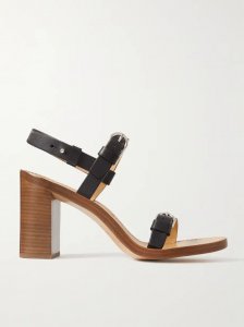 Miraya buckled leather slingback sandals Miraya buckled leather slingback sandals