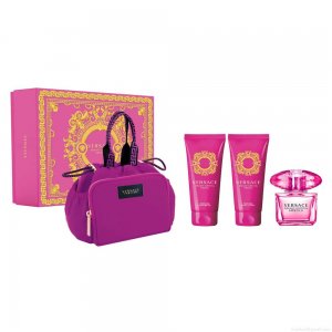 Kit Perfume Versace Bright Crystal Absolu Wom Eau de Parfum Feminino 90 ml + Gel de Banho 100 ml + Loção Corporal 100 ml + Néces Kit Perfume Versace Bright Crystal Absolu Wom Eau de Parfum Feminino 90 ml + Gel de Banho 100 ml + Loção Corporal 100 ml + Néces