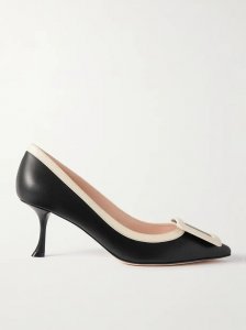 Viv' In The City buckled two-tone leather pumps Viv' In The City buckled two-tone leather pumps