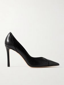 Cass 95 lizard-effect and smooth leather pumps Cass 95 lizard-effect and smooth leather pumps