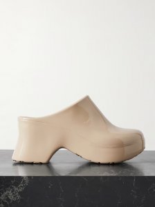 + Paula's Ibiza glossed-rubber mules + Paula's Ibiza glossed-rubber mules