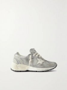 Dad-Star distressed leather-trimmed mesh and suede sneakers Dad-Star distressed leather-trimmed mesh and suede sneakers