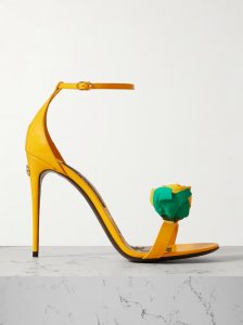 Embellished patent-leather sandals Embellished patent-leather sandals