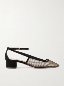 Forbidden Love 35 suede-trimmed mesh pumps Forbidden Love 35 suede-trimmed mesh pumps