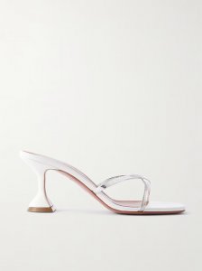 Henson embellished mirrored-leather mules Henson embellished mirrored-leather mules