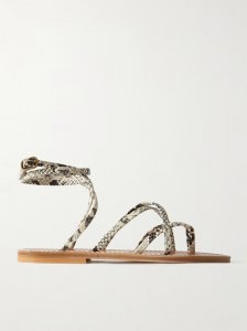 Zenobie snake-effect leather sandals Zenobie snake-effect leather sandals