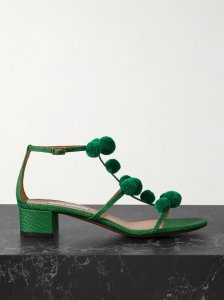 Fiesta 35 pompom-embellished raffia sandals Fiesta 35 pompom-embellished raffia sandals