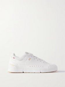 THE ROGER Centre Court mesh-trimmed faux leather sneakers THE ROGER Centre Court mesh-trimmed faux leather sneakers