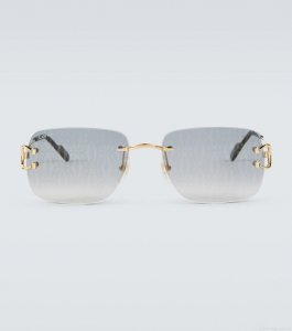 Cartier Eyewear CollectionMonogram rectangular sunglasses Cartier Eyewear CollectionMonogram rectangular sunglasses