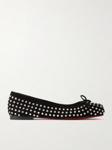 Mamadrague crystal-embellished suede ballet flats Mamadrague crystal-embellished suede ballet flats