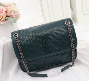 VES SAINT LAURENT HANDBAG Dark Green VES SAINT LAURENT HANDBAG Dark Green