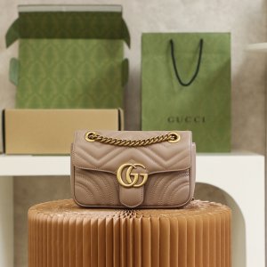 GUCCI MATELASSE MINI GG MARMONT SHOULDER BAG GUCCI MATELASSE MINI GG MARMONT SHOULDER BAG