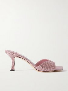Skye 70 crystal-embellished satin mules Skye 70 crystal-embellished satin mules