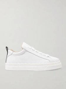 + NET SUSTAIN Lauren scalloped leather sneakers + NET SUSTAIN Lauren scalloped leather sneakers