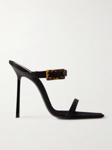 Oud buckled satin mules Oud buckled satin mules