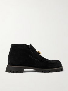 Sylke horsebit-detailed suede ankle boots Sylke horsebit-detailed suede ankle boots