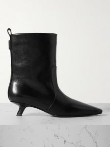 Bead-embellished leather ankle boots Bead-embellished leather ankle boots