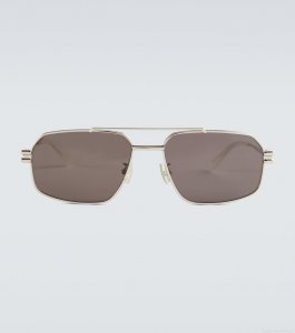 Bottega VenetaMetal-frame aviator sunglasses Bottega VenetaMetal-frame aviator sunglasses