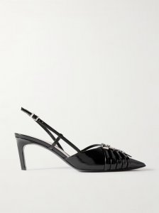 Seraphine buckled patent-leather slingback pumps Seraphine buckled patent-leather slingback pumps