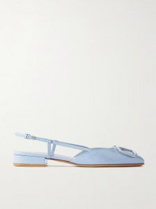 VLOGO 20 patent-leather slingback flats VLOGO 20 patent-leather slingback flats