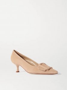 Maysale 50 buckled suede pumps Maysale 50 buckled suede pumps