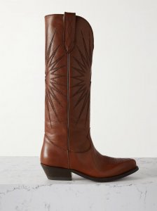 Wish Star embroidered leather cowboy boots Wish Star embroidered leather cowboy boots