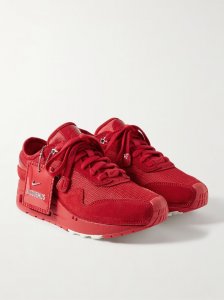 + Jacquemus Air Max 1 SP glossed-leather and suede-trimmed mesh sneakers + Jacquemus Air Max 1 SP glossed-leather and suede-trimmed mesh sneakers