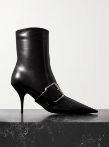 Knife buckled leather ankle boots Knife buckled leather ankle boots