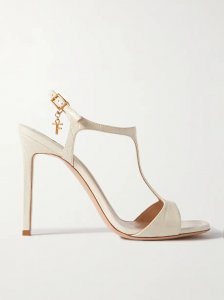 Angelina logo-embellished croc-effect leather sandals Angelina logo-embellished croc-effect leather sandals