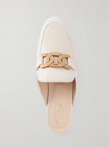 Embellished leather slippers Embellished leather slippers