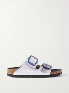 Arizona Big Buckle Lena metallic leather sandals Arizona Big Buckle Lena metallic leather sandals