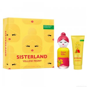 Kit Perfume Benetton United Colors Sisterland Yellow Peony Eau de Toilette Feminino 80 ml + Creme Corporal 75 ml Kit Perfume Benetton United Colors Sisterland Yellow Peony Eau de Toilette Feminino 80 ml + Creme Corporal 75 ml