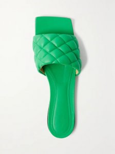 Quilted leather slides Quilted leather slides