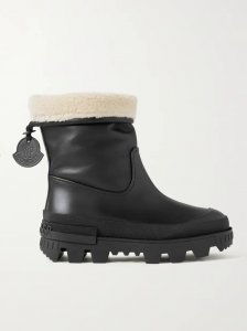 Moscova faux fur-trimmed leather ankle boots Moscova faux fur-trimmed leather ankle boots