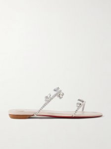 Just Queenie crystal-embellished PVC sandals Just Queenie crystal-embellished PVC sandals