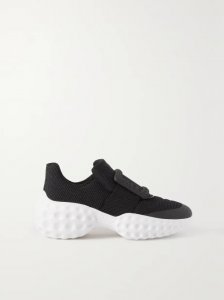 Viv Run embellished mesh and leather sneakers Viv Run embellished mesh and leather sneakers