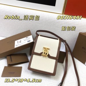 BURBERRY HANDBAG Brown with Off-White Accents BURBERRY HANDBAG Brown with Off-White Accents