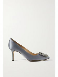Hangisi 70 embellished satin pumps Hangisi 70 embellished satin pumps