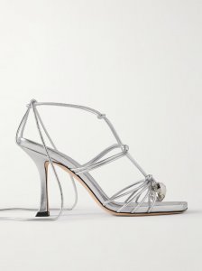 Jemma 90 embellished metallic leather sandals Jemma 90 embellished metallic leather sandals