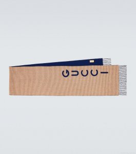 GucciLogo wool and cashmere scarf GucciLogo wool and cashmere scarf