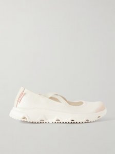 + Sandy Liang RX MJ suede-trimmed mesh sandals + Sandy Liang RX MJ suede-trimmed mesh sandals