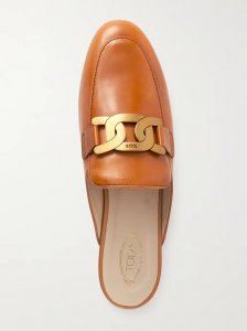 Embellished leather slippers Embellished leather slippers