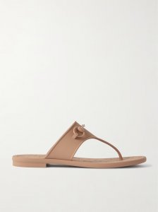 Minorca horsebit-embellished rubber flip flops Minorca horsebit-embellished rubber flip flops