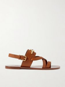 VLOGO embellished leather sandals VLOGO embellished leather sandals