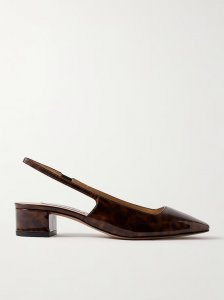 Ginza 35 printed patent-leather slingback pumps Ginza 35 printed patent-leather slingback pumps