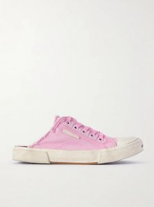 Paris High distressed rubber and cotton-canvas slip-on sneakers Paris High distressed rubber and cotton-canvas slip-on sneakers