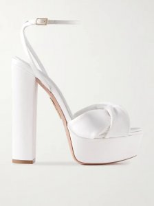 Olie Plateau 140 knotted satin platform sandals Olie Plateau 140 knotted satin platform sandals